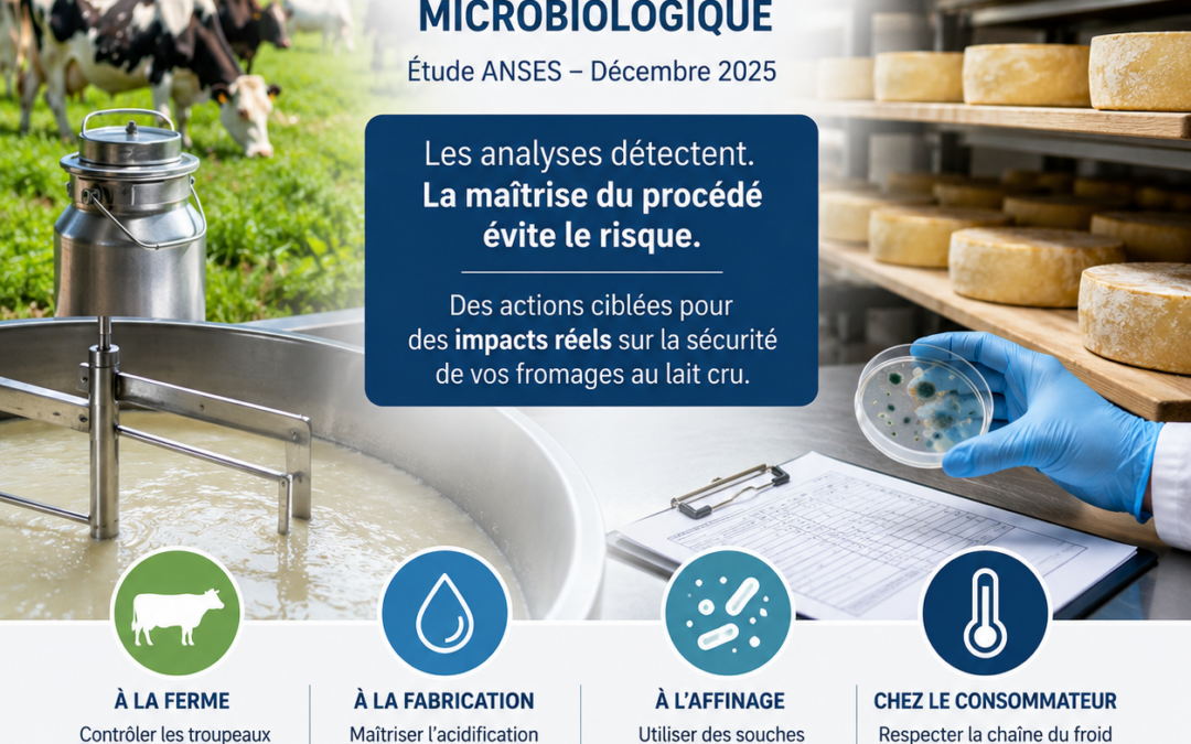 Fromages au lait cru : l’Anses identifie les mesures les plus efficaces pour maîtriser le risque microbiologique