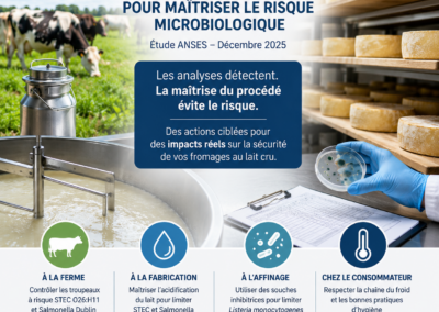 Fromages au lait cru : l’Anses identifie les mesures les plus efficaces pour maîtriser le risque microbiologique