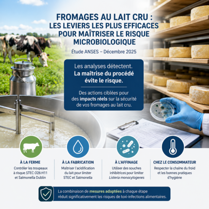 Avis Anses, fromages au lait cru, maîtrise à chaque étape
